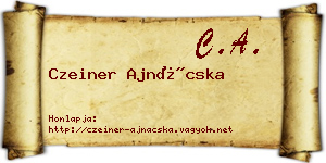 Czeiner Ajnácska névjegykártya