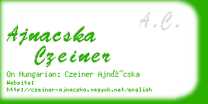 ajnacska czeiner business card